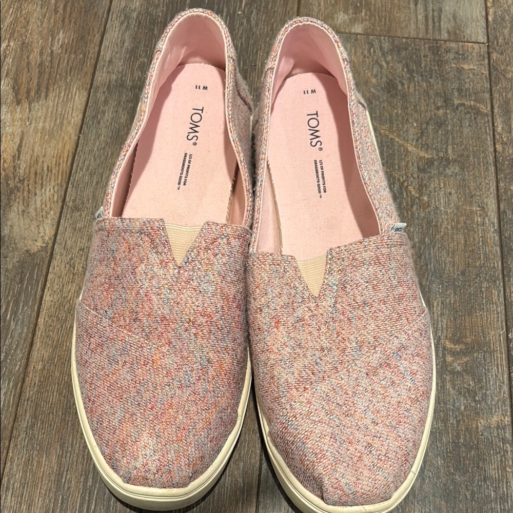 TOMS Women's Pink Slip-On Shoes
